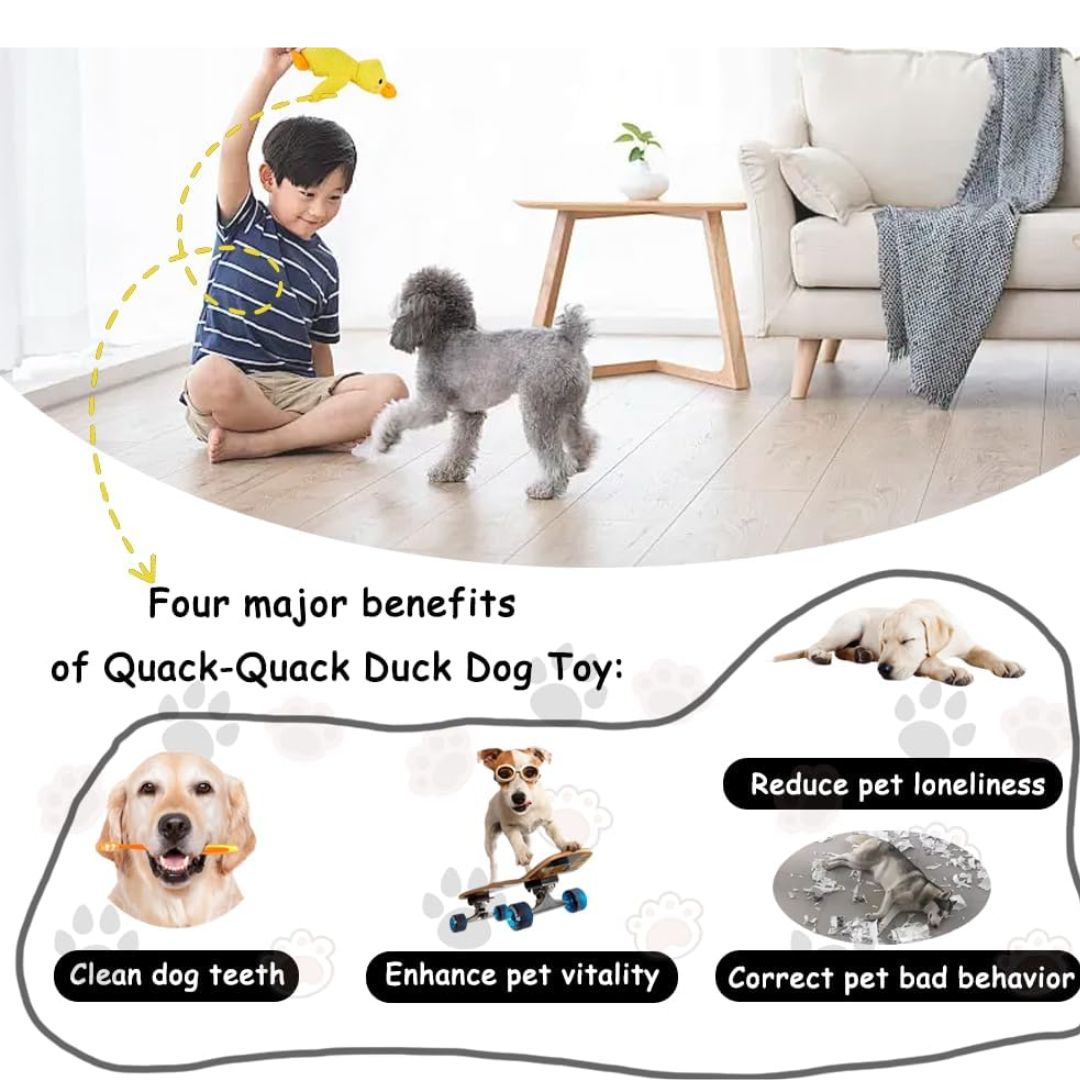 Interactive Flapping Duck Dog Toy - Free extra sound mode included