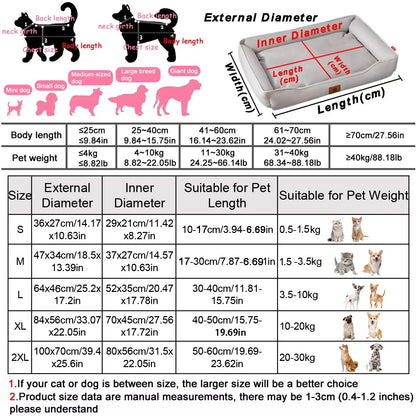 Rectangular Anti-Anxiety Dog Bed