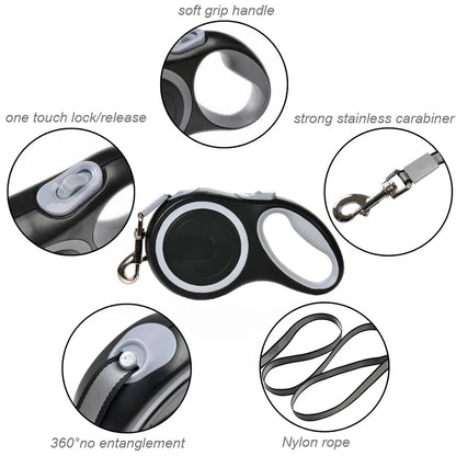 Heavy Duty Reflective the 8m-5m-3m- Dog Leash - Comfortable Padded Handle