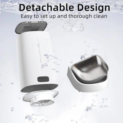 Smart Automatic Pet Feeder - Wi-Fi Enabled App Control with Scheduled Feeding & Portion Timer