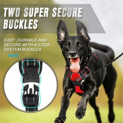 No-Pull Adjustable Dog Harness - Breathable Mesh & Reflective Safety Oxford Vest