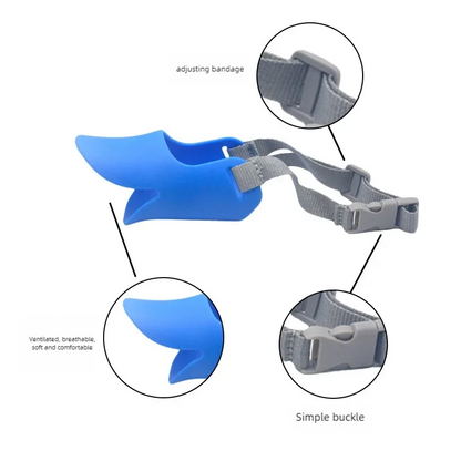Soft Silicone Basket Muzzle for Dogs - Breathable Design for Banting, Drinking, and Safety