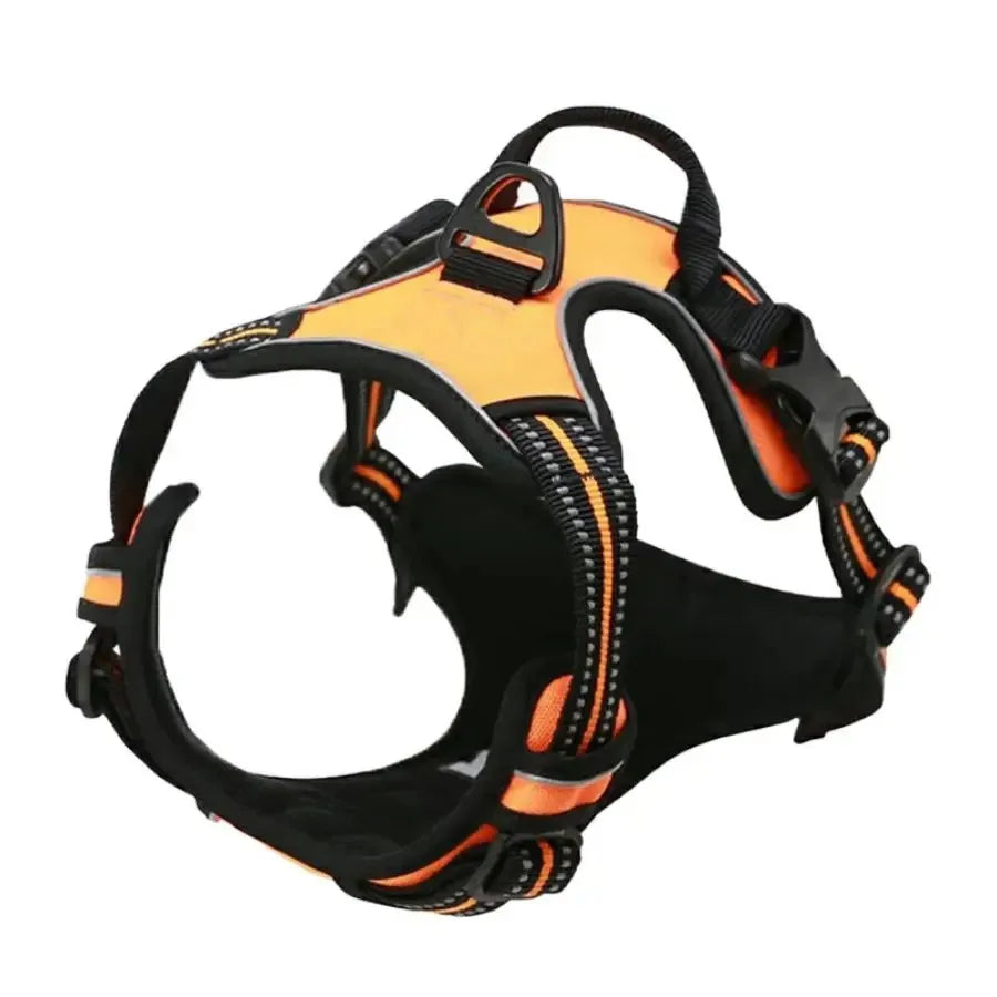 No-Pull Adjustable Dog Harness - Breathable Mesh & Reflective Safety Oxford Vest