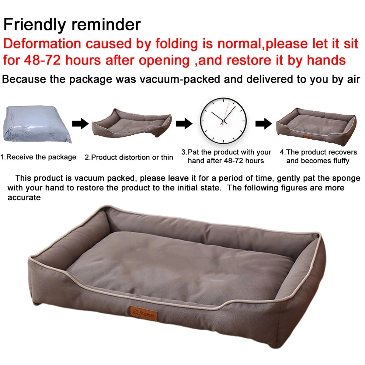 Rectangular Anti-Anxiety Dog Bed