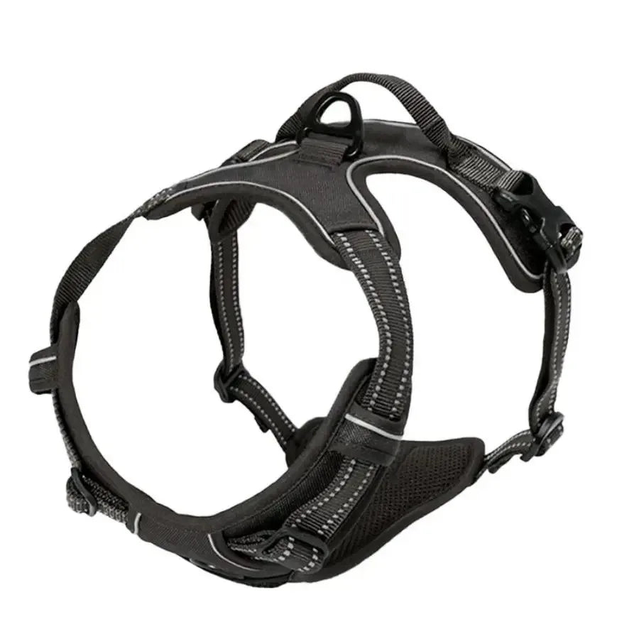 No-Pull Adjustable Dog Harness - Breathable Mesh & Reflective Safety Oxford Vest